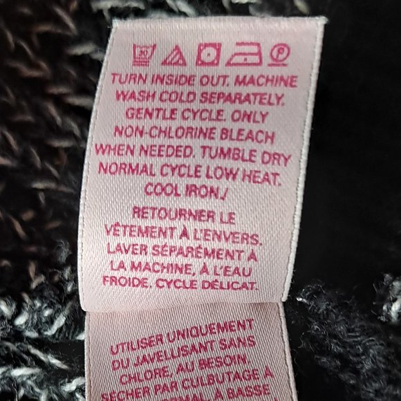 Victoria's Secret Black Striped Sweater Sz XL/TG - Picture 7 of 7